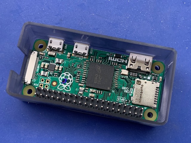 Raspberry Pi Zero v1.3 inserted into RGBtoHDMI case